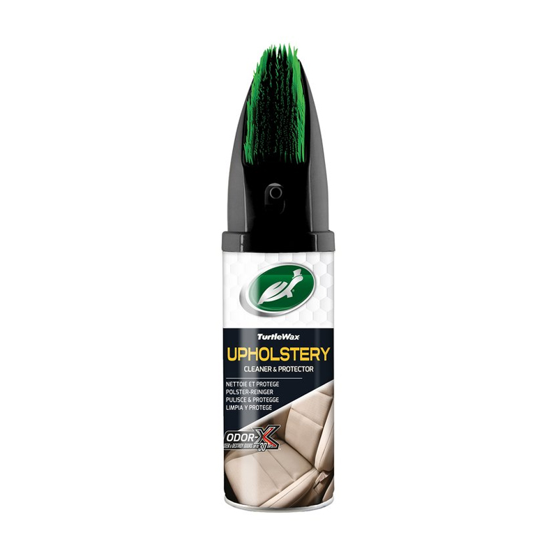 Аерозольний очисник оббивки салону Turtle Wax Power Out Upholstery Cleaner Odor-X з щіткою, 400 мл