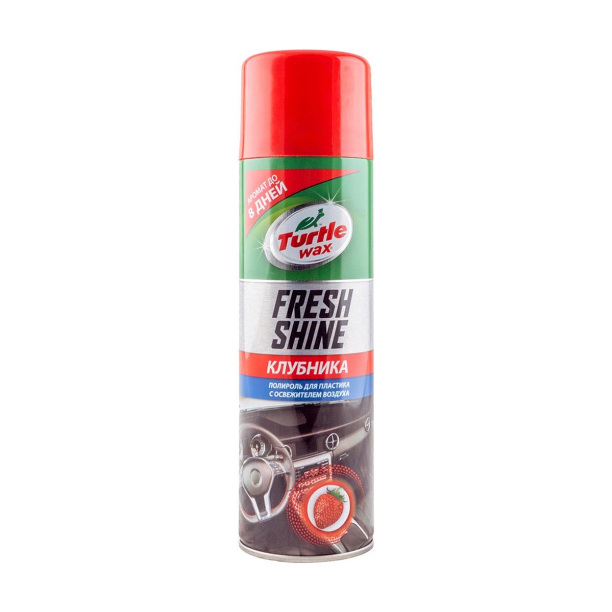 Поліроль для панелі приладів із освіжувачем повітря Turtle Wax Fresh Shine Полуниця, 500 мл
